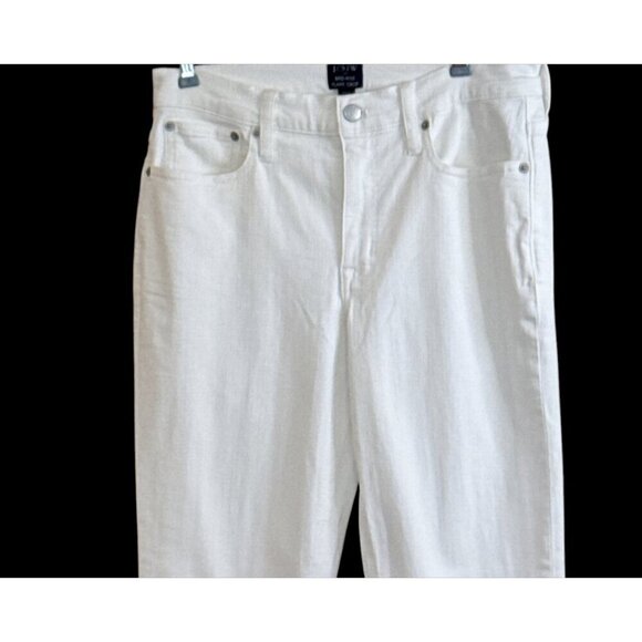 J. Crew Women's Tall Mid-Rise Flare Crop White 29 Tall NWT - Picture 5 of 9